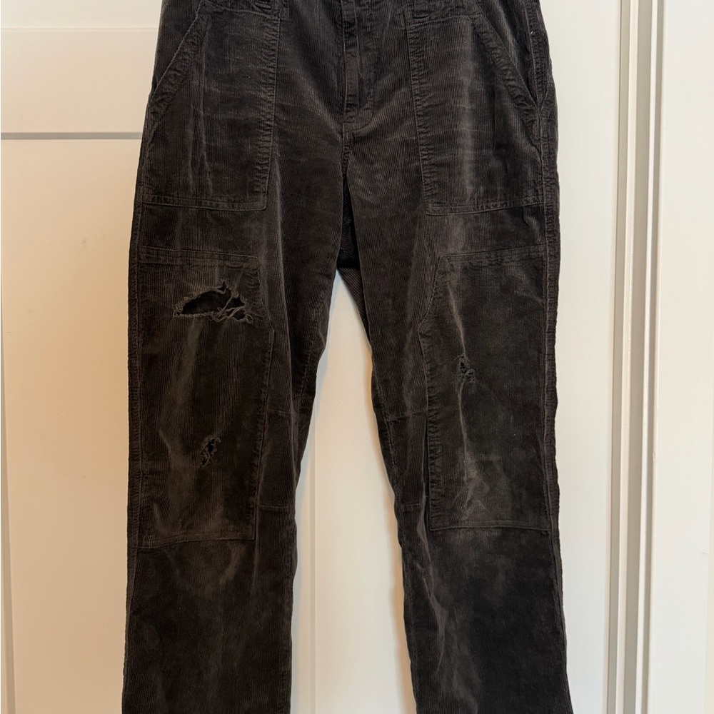 Anthropologie Black Corduroy Pants